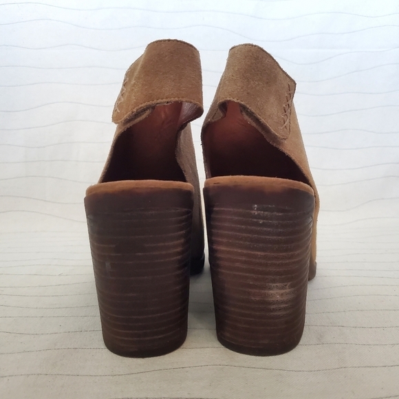 Lucky Brand Womens Brown Suede Leather Open Toe Sling Back Heels Shoes Size 10 - Picture 5 of 11